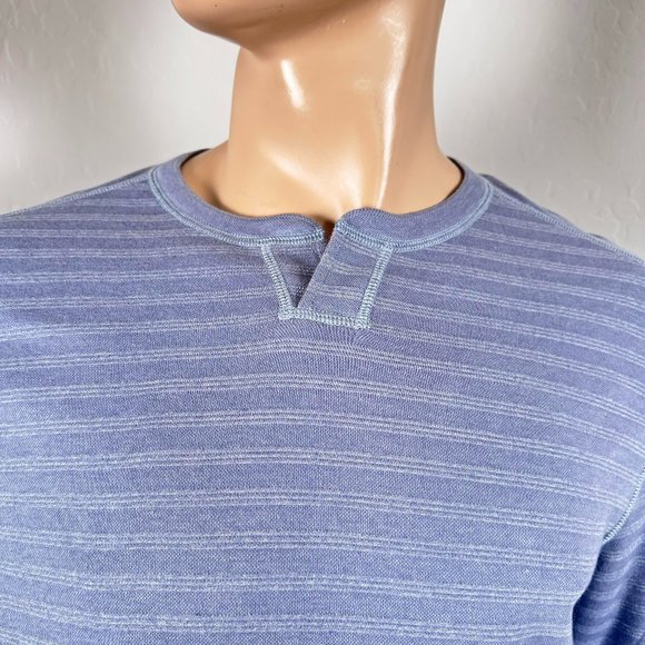 Tommy Bahama Reversible Striped Henley L/S Shirt Size M - Picture 3 of 14